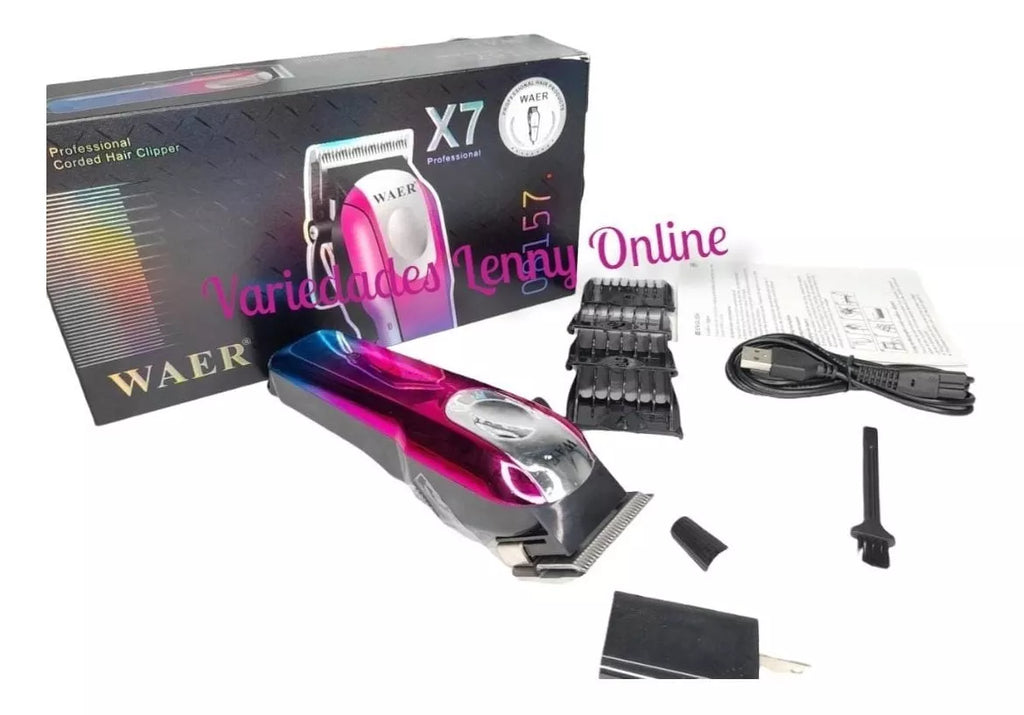 Máquina Cortadora de Cabello Profesional Waer X7 | Cortes al Ras con Precisión
